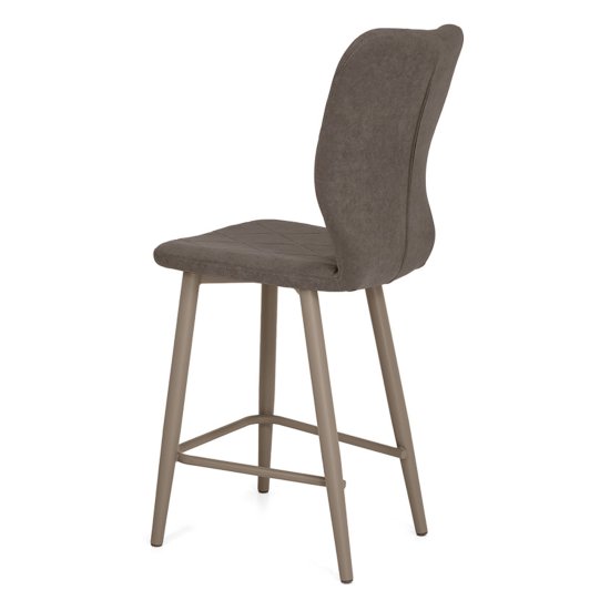 Полубарный стул мягкий из велюра (арт 23762) Фото 2