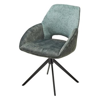 Стул на металлокаркасе с подлокотниками зеленый (арт 32439) - Фото 2