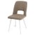 Стул на металлическом каркасе бежевый из велюра (арт 35317)
