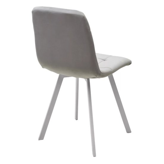 Стул мягкий серый с обивкой из велюра (арт 33898) Фото 2