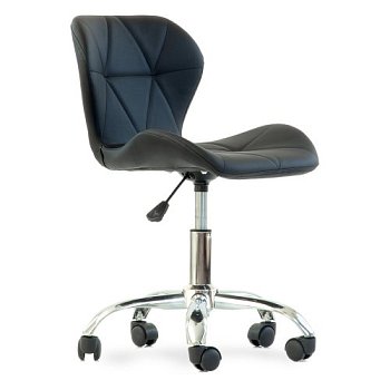 Стул дизайнерский с мягким сидением черный (арт 14987) - Фото 2