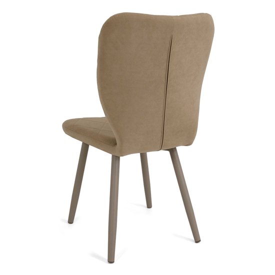 Стул мягкий бежевый из велюра (арт 23536) Фото 5