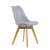 Стул дизайнерский с мягким сидением серый пластиковый eames (арт 5482)