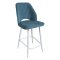 Полубарный стул на металлокаркасе мягкий голубой (арт 31979)