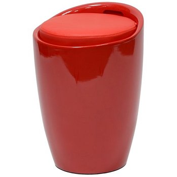 Табурет дизайнерский с мягким сидением красный современный (арт 5486) - Фото 2