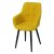 Полукресло на металлическом каркасе желтое из велюра (арт 24442)