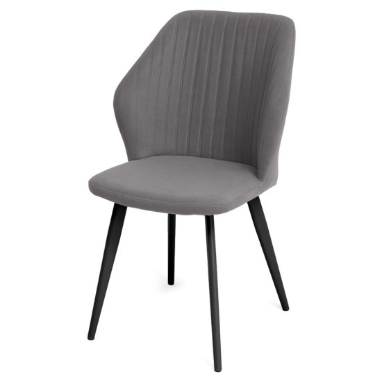 Стул металлический серый велюровый (арт 35397) Фото 1