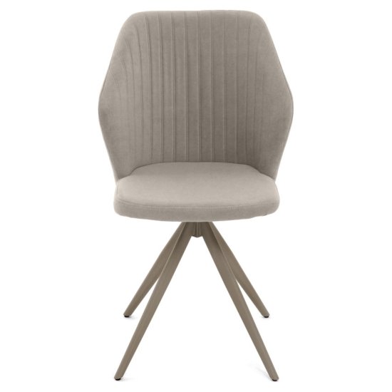 Стул мягкий слоновая кость велюровый (арт 35393) Фото 5