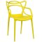 Стул обеденный желтый пластиковый современный (арт 5972)