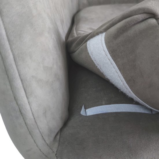 Полукресло с белыми ножками с подлокотниками (арт 29528) Фото 3