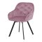 Стул-кресло мягкий с подлокотниками розовый велюровый (арт 10574)
