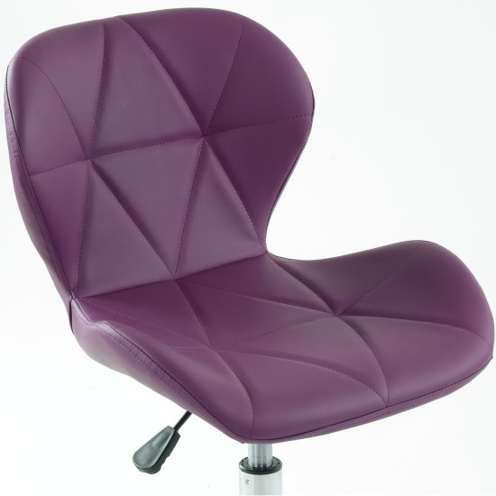 Стул дизайнерский с ножками хром мягкий фиолетовый (арт 14986) Фото 4