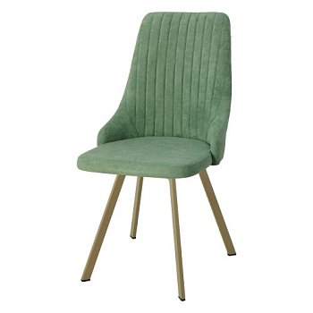 Стул на металлокаркасе зеленый из велюра современный (арт 22944) - Фото 2