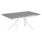 Обеденный стол раздвижной прямоугольный керамический серый (арт 35071)
