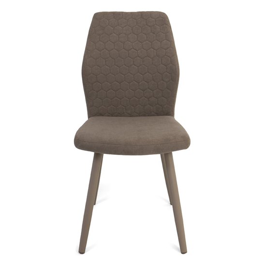 Стул металлический мягкий бежевый из велюра (арт 13807) Фото 2