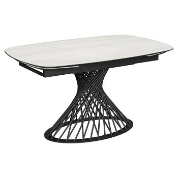 Стол раскладной керамический на одной ножке 140 см (арт 35211) - Фото 2