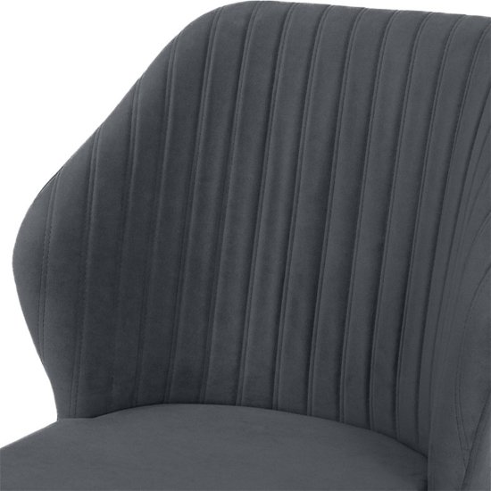 Стул барный мягкий серый велюровый (арт 35428) Фото 8