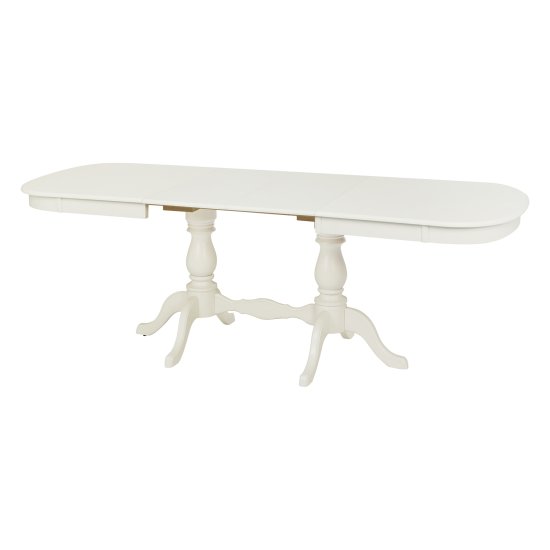 Кухонный стол овальный белый 160 см классика (арт 1895) Фото 3