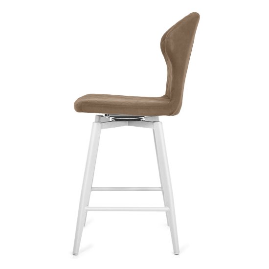 Полубарный стул мягкий из велюра (арт 34151) Фото 3