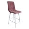 Стул полубарный с белыми ножками мягкий красный (арт 23925)