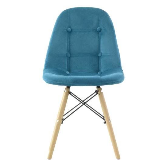 Стул деревянный мягкий голубой eames (арт 12201) Фото 2